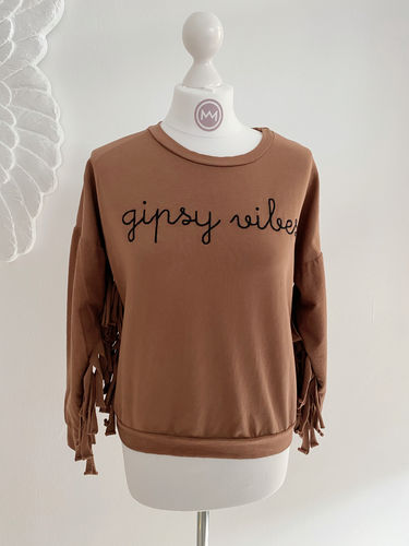 Sweatshirt "Gipsy Vibes", braun