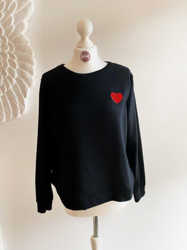 Sweatshirt "Heart", schwarz